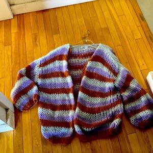 Maiami open cardigan. Mohair hand knit